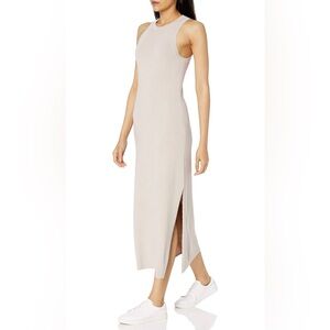 The Drop Women's Gabriela High Neck Cut-in A-line Side-Slit Midi Sweater Dress
